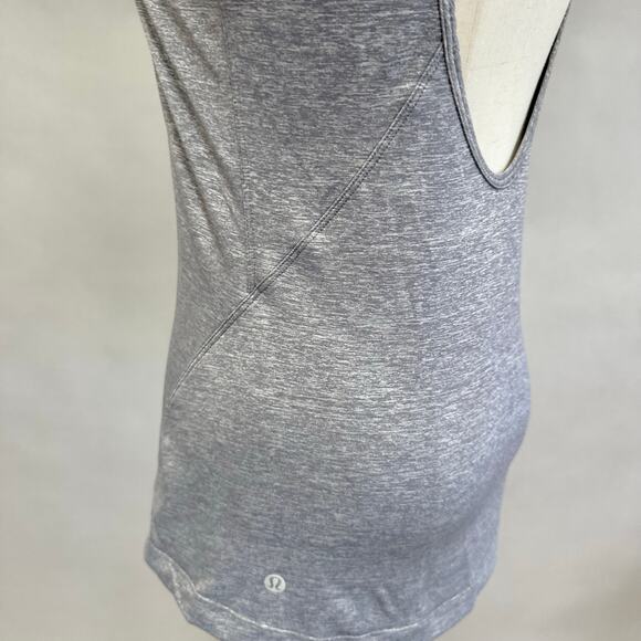 Lululemon Open Back Tank in Gray size 6 high neck yoga workout - Picture 9 of 15